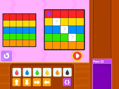 Paint The Squares Functions Coding Games For kids