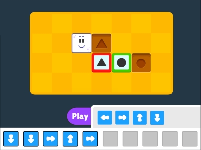 Push The Block Functions Coding Games For kids