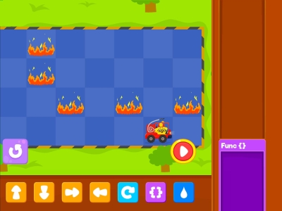 Little Fire Truck Advance Coding Games For kids